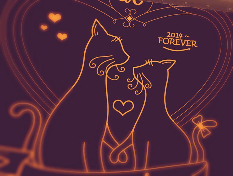 Illustration: Cat Couple